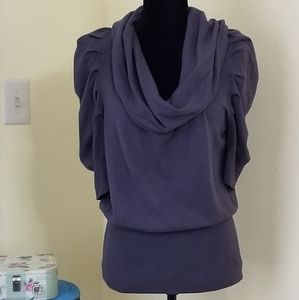 Sele Grey Cowl Neck Sweater